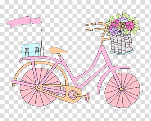 overlays, pink cruiser bike illustration transparent background PNG clipart