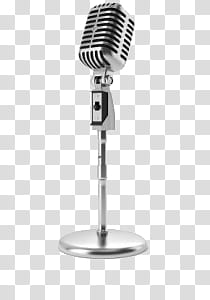 Black Golden s, silver condenser microphone transparent background PNG clipart