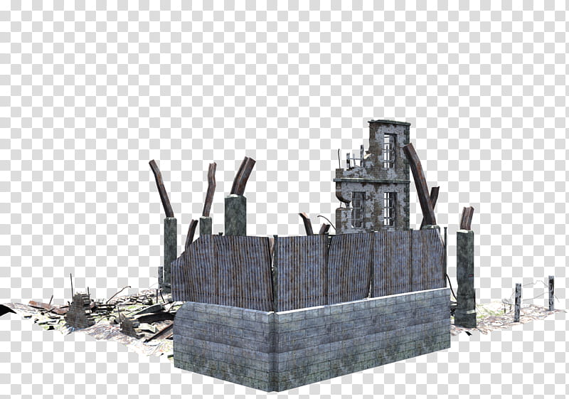 Ruined Building , gray concrete ruin illustration transparent background PNG clipart