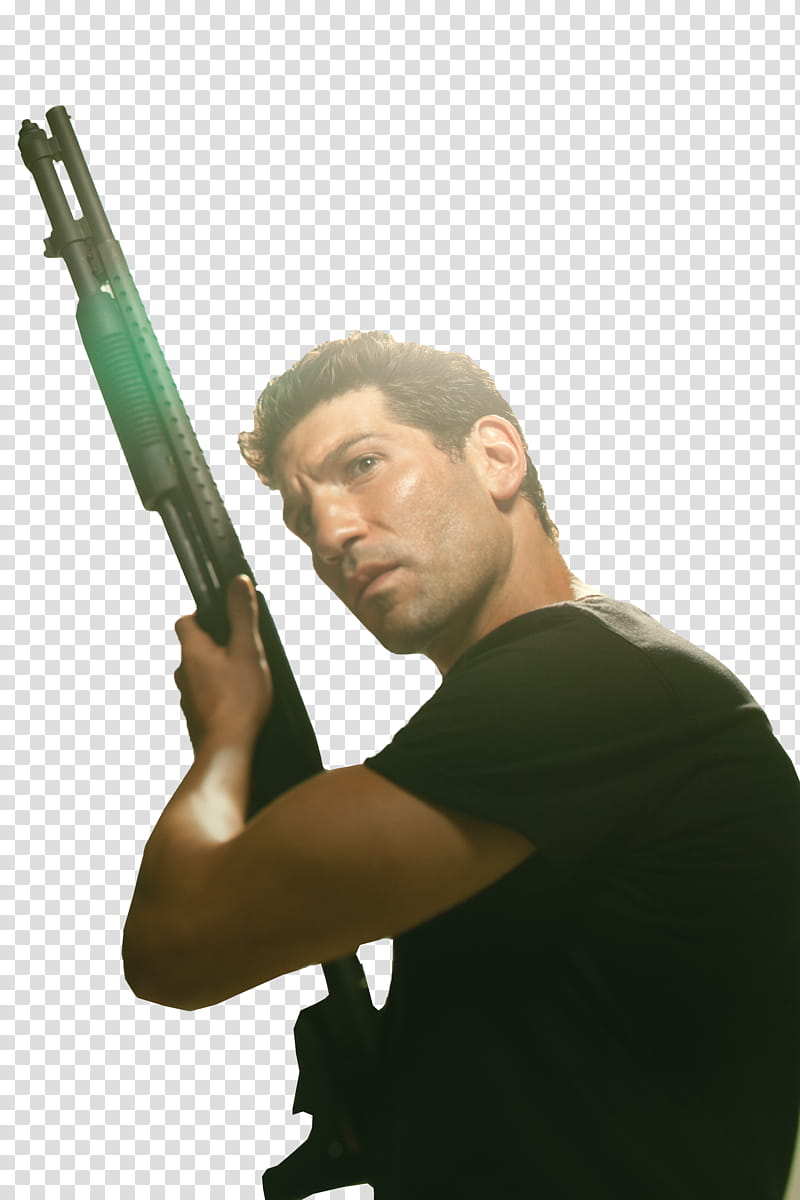 man wearing black shirt holding shotgun transparent background PNG clipart