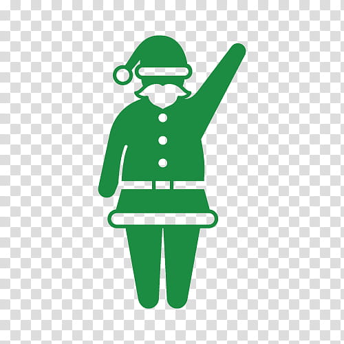 Santa Santa Clause Christmas, Christmas , Green, Standing, Construction Worker transparent background PNG clipart