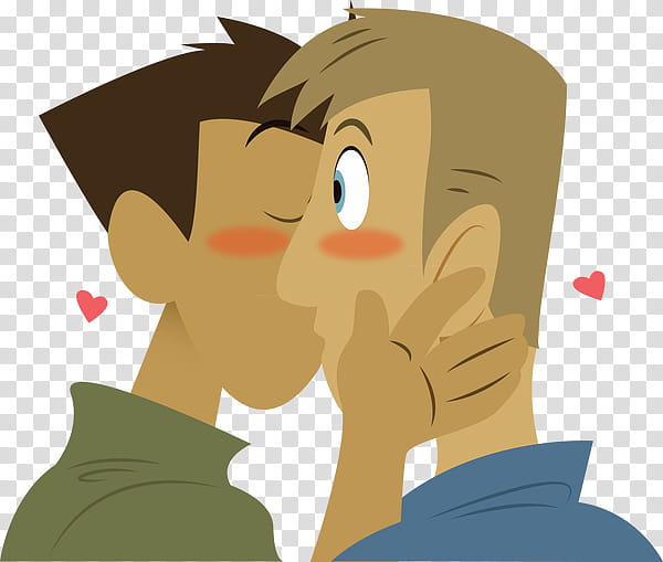 : amor de hermanos :, man kissing another man transparent background PNG clipart