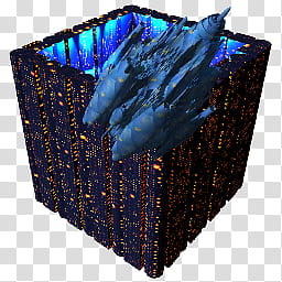 Cubepolis Recycle Bin Icon WIN, PtMidIllwcW_x, blue space craft transparent background PNG clipart