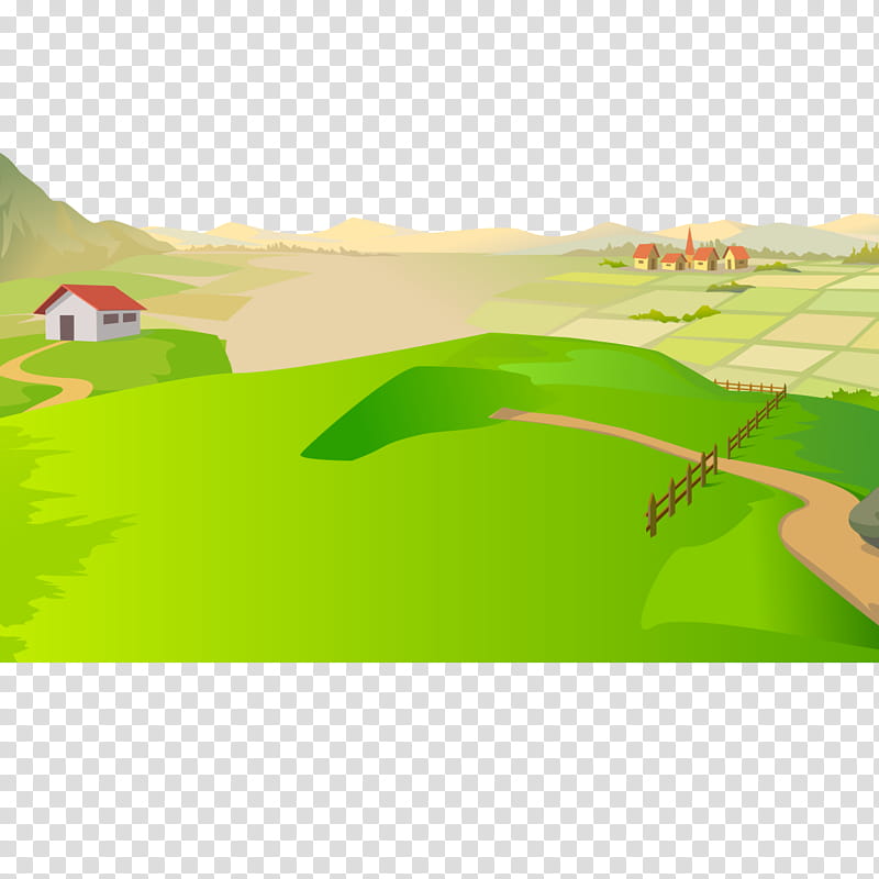 Green Grass, Landscape, Cartoon, Drawing, Nature, Natural Landscape, Landscape , Theatrical Scenery transparent background PNG clipart