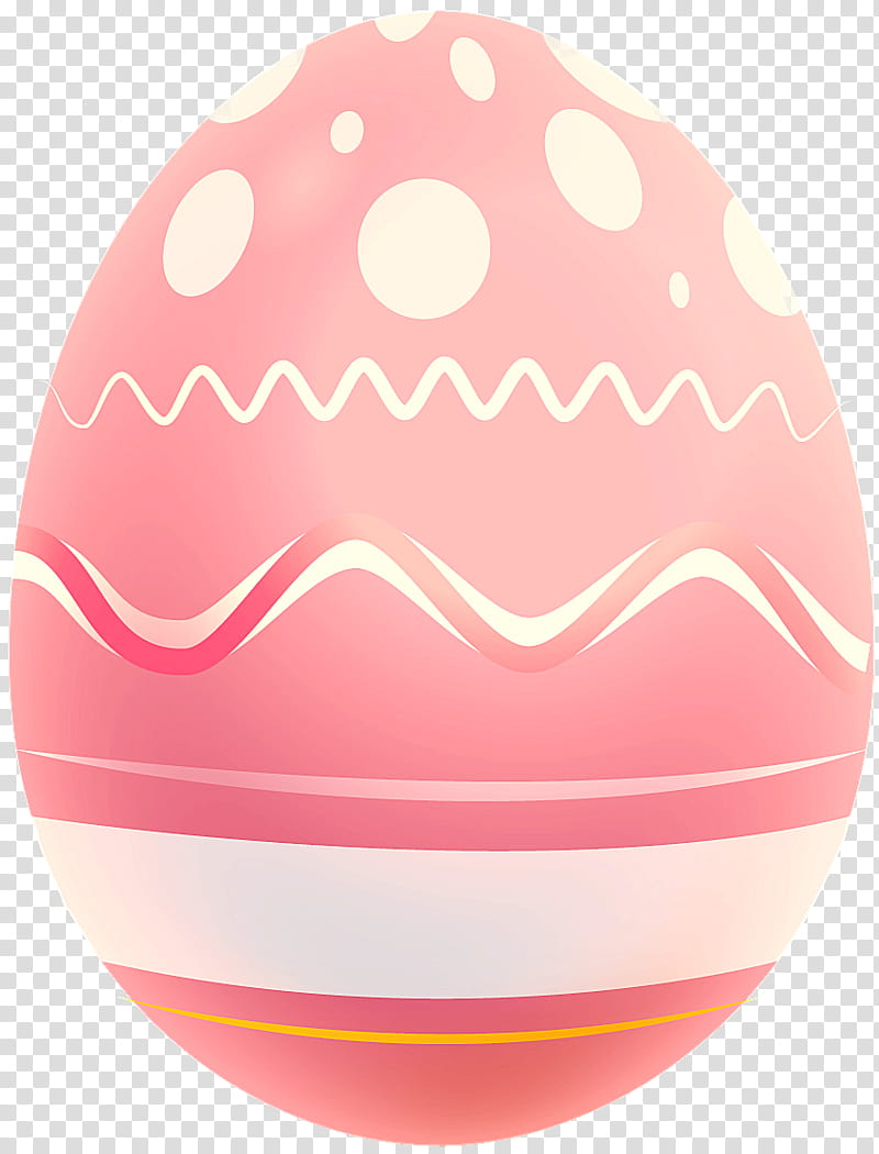 pink and white Easter egg transparent background PNG clipart