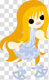 The icons of cute girls in cute dress, asaagao-girl- transparent background PNG clipart