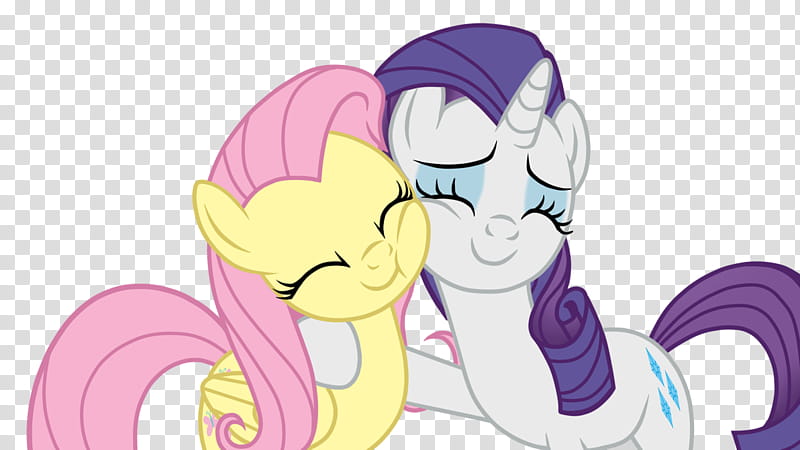 Fluttershy And Rarity (ised) transparent background PNG clipart