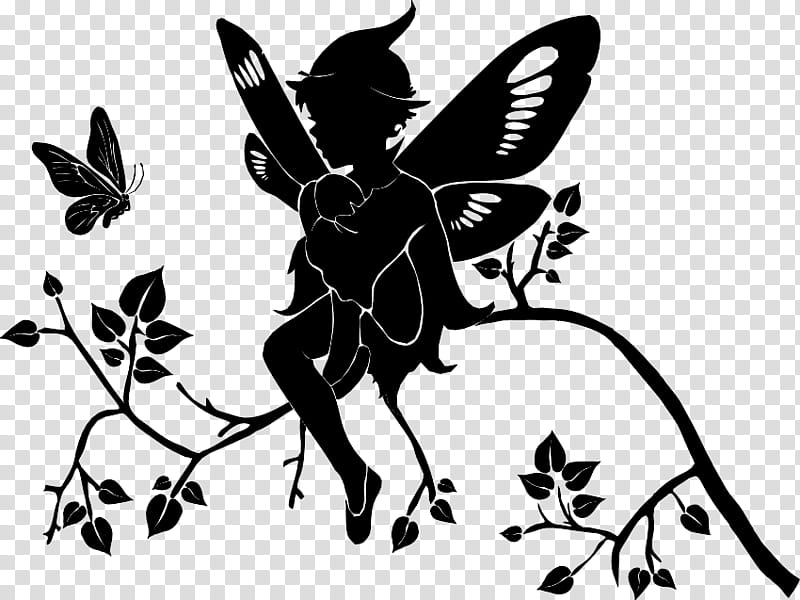 Butterfly Stencil, Elf, Sims 3, Fairy, Wall, M 0d, Silhouette, Visual Arts transparent background PNG clipart