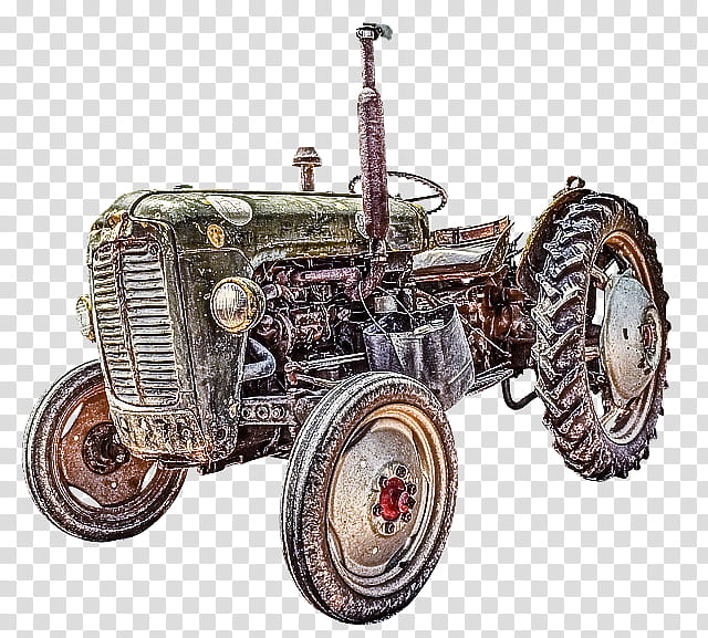 land vehicle tractor vehicle antique car car, Vintage Car, Classic, Engine transparent background PNG clipart