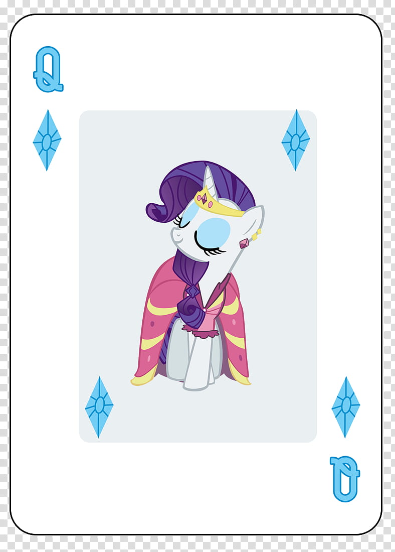 MLP FiM Playing Card Deck, Queen of diamonds playing card art transparent background PNG clipart