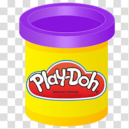 yellow, red, and purple Play-Doh container transparent background PNG clipart