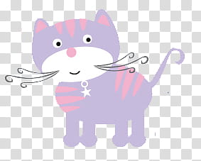 Alice In Wonderland Cute, gray and pink cat illustration transparent background PNG clipart