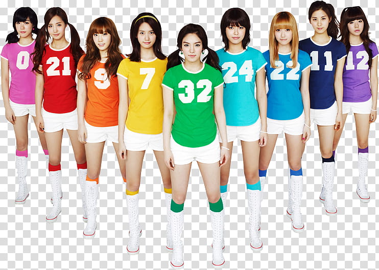 SNSD Render, group of girl standing illustration transparent background PNG clipart