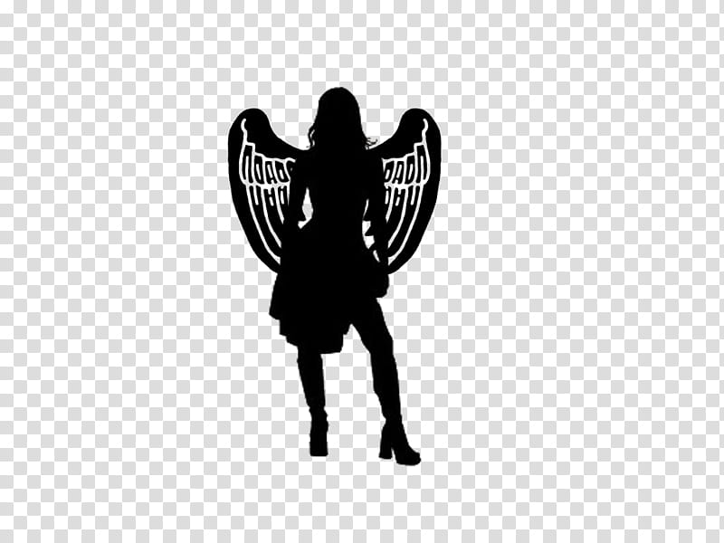 Female Angel Fairy Silhouette , angel illustration transparent background PNG clipart