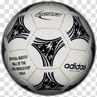 World Cup Balls, black and white Adidas Questra soccer ball transparent background PNG clipart