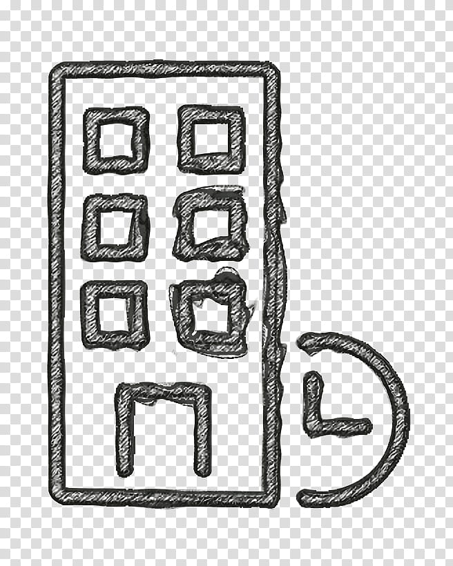 duration icon hotel icon, Rectangle, Metal transparent background PNG clipart