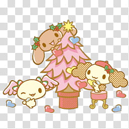 Iconos Cinnamoroll, Cinnamoroll By; MinnieKawaiitutos (), pink Christmas tree illustration transparent background PNG clipart