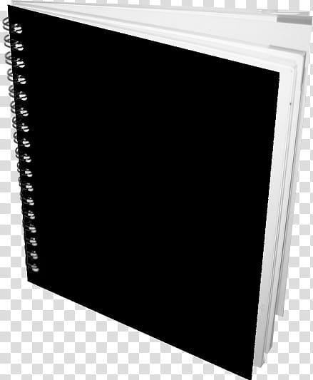 NOTEBOOK, black spiral notebook transparent background PNG clipart