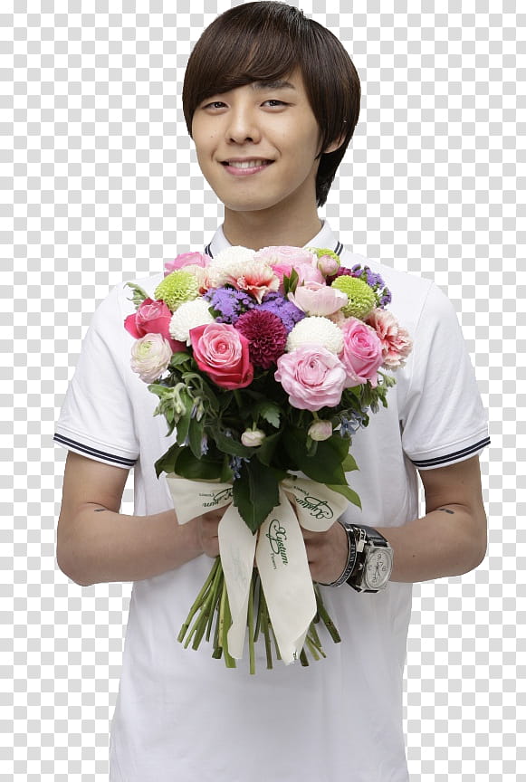 All my GD s, Bigbang G-dragon holding bouquet transparent background PNG clipart