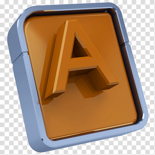 Autodesk Icon Set, Alias-, orange letter A file name art transparent background PNG clipart
