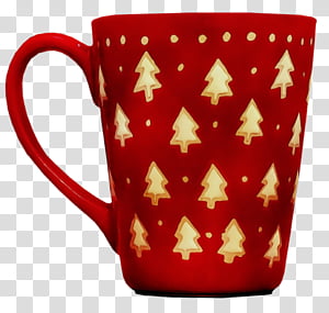 mug drinkware red tableware cup, Christmas Ornaments, Christmas Decoration, Christmas 
, Watercolor, Paint, Wet Ink, Porcelain transparent background PNG clipart thumbnail