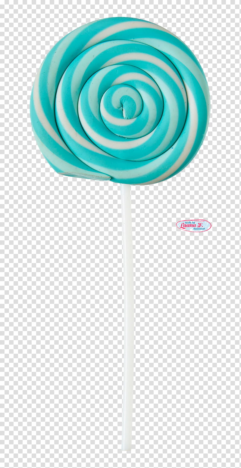 Candy Render , teal and white swirl pop transparent background PNG clipart