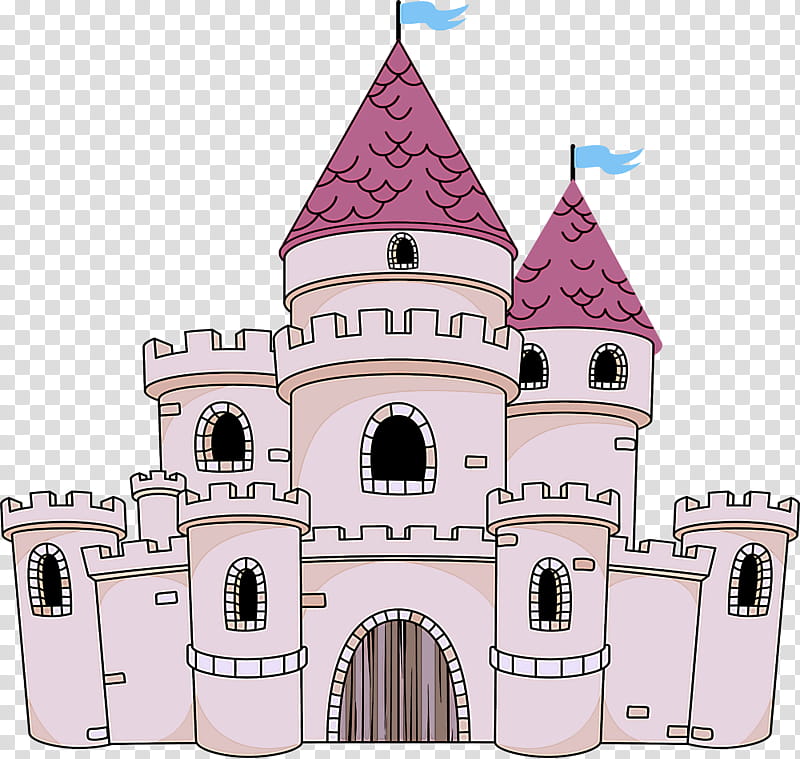 landmark castle property architecture, Pink, Purple, Building transparent background PNG clipart