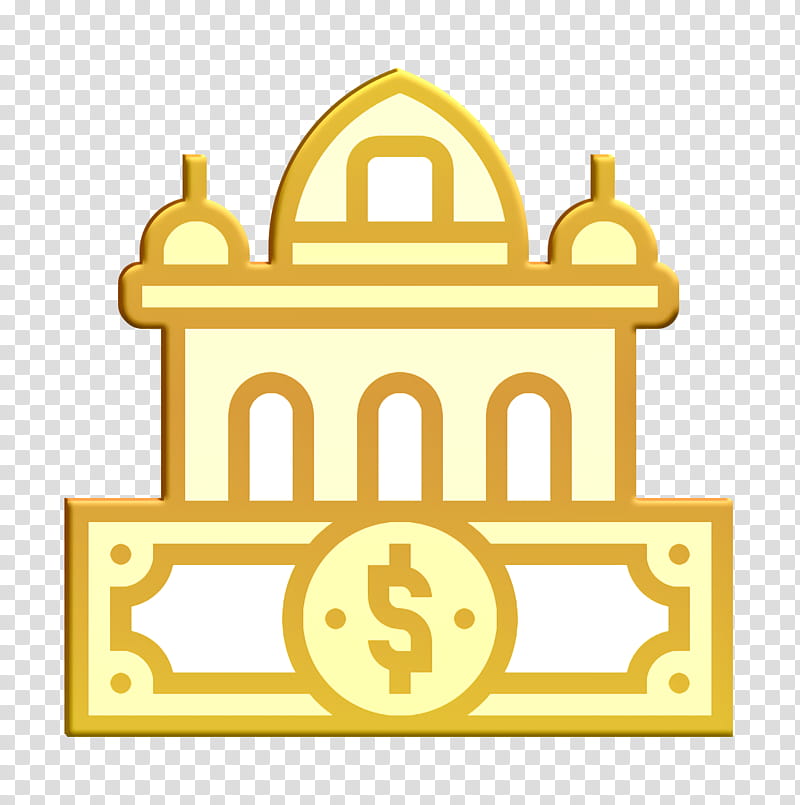 Wealth icon Saving and Investment icon, Landmark, Yellow, Architecture, Logo, Symbol transparent background PNG clipart