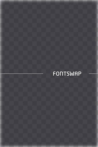 Triplet iPhone Theme SD, Fontswap text on gray background transparent background PNG clipart