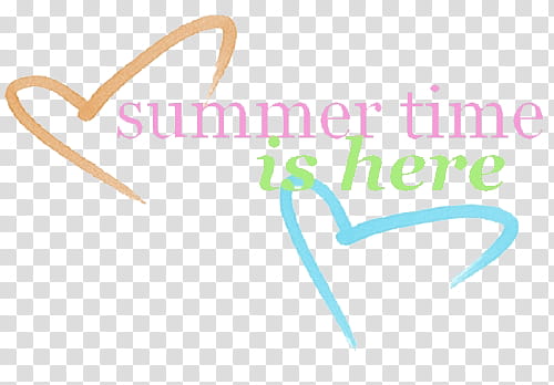 Kawaii Summer Render , summer time is here text transparent background PNG clipart