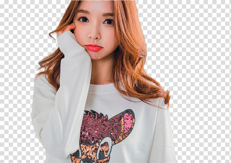 PARK SOO YEON, woman wearing white sweatshirt resting face transparent background PNG clipart