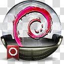 Sphere   , red loop logo inside case transparent background PNG clipart