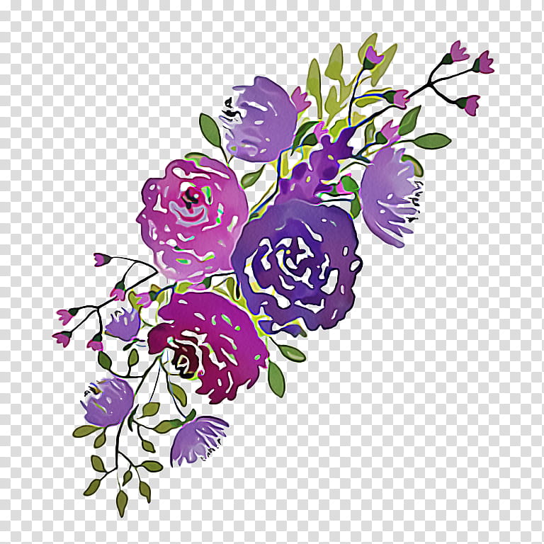 Purple Watercolor Flower, Watercolor Painting, Flower Painting, Floral Design, Royaltyfree, Rose, Violet, Cut Flowers transparent background PNG clipart