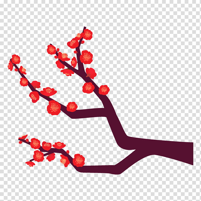 plum branch plum winter flower, Red, Plant, Twig, Blossom, Tree, Cherry Blossom transparent background PNG clipart