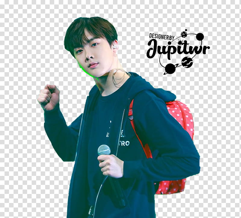 SanHa Astro , unknown celebrity wearing black pullover transparent background PNG clipart
