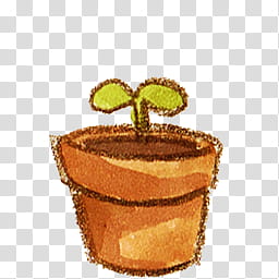 Natsu Icon Set, Natsu-Recycle_Empty, plant inside pot illustration transparent background PNG clipart