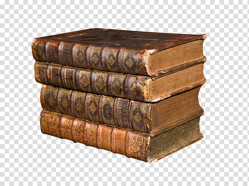 , four brown books transparent background PNG clipart