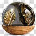 Sphere   the new variation, brown conch shell and death reaper globe transparent background PNG clipart
