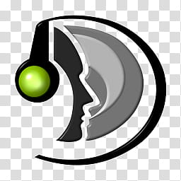 Teamspeak Dock Icon, Teamspeak Logo_, black and gray logo transparent background PNG clipart