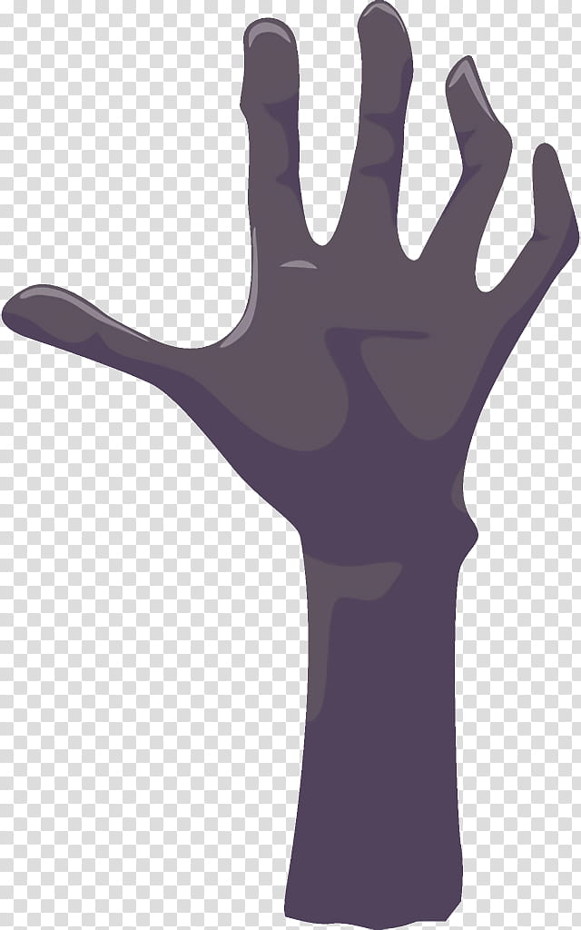 halloween hand from grave, Halloween , Glove, Finger, Personal Protective Equipment, Violet, Thumb, Gesture transparent background PNG clipart
