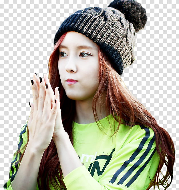 HYOMIN T ARA HQ, woman putting her hands together transparent background PNG clipart