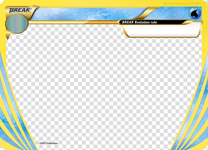 BREAK Templates, Water, Pokemon trading card border illustration transparent background PNG clipart