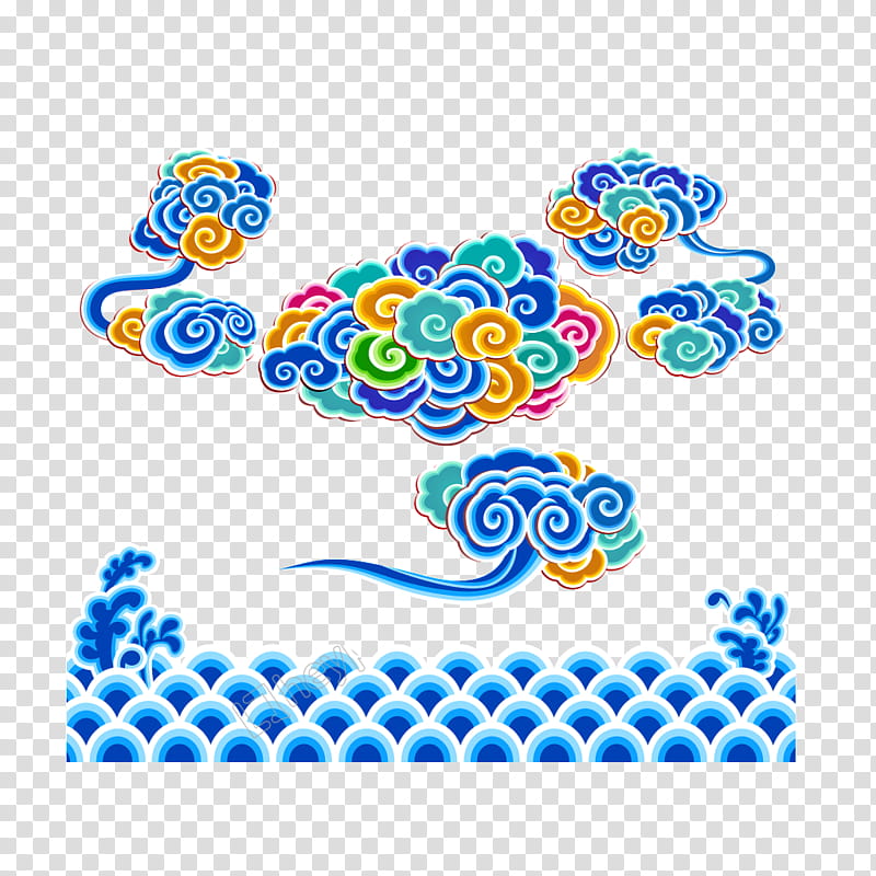 Chinese Cloud, Cloud Iridescence, Corona, Motif, Advertising, Poster, Sculpture, Color transparent background PNG clipart