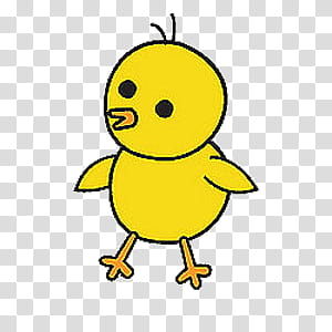 lovely S part, yellow chick illustration transparent background PNG clipart