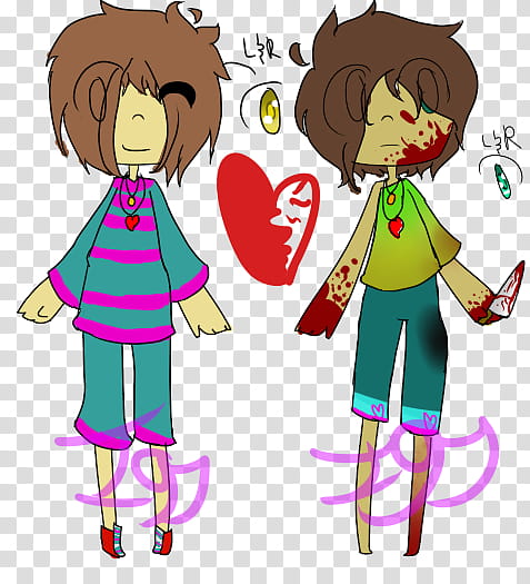 Frisk And Chara | Undertale transparent background PNG clipart