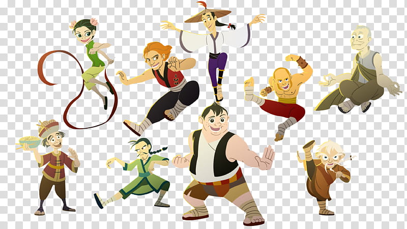 Kung Fu Panda Furious Five and Masters Human transparent background PNG clipart