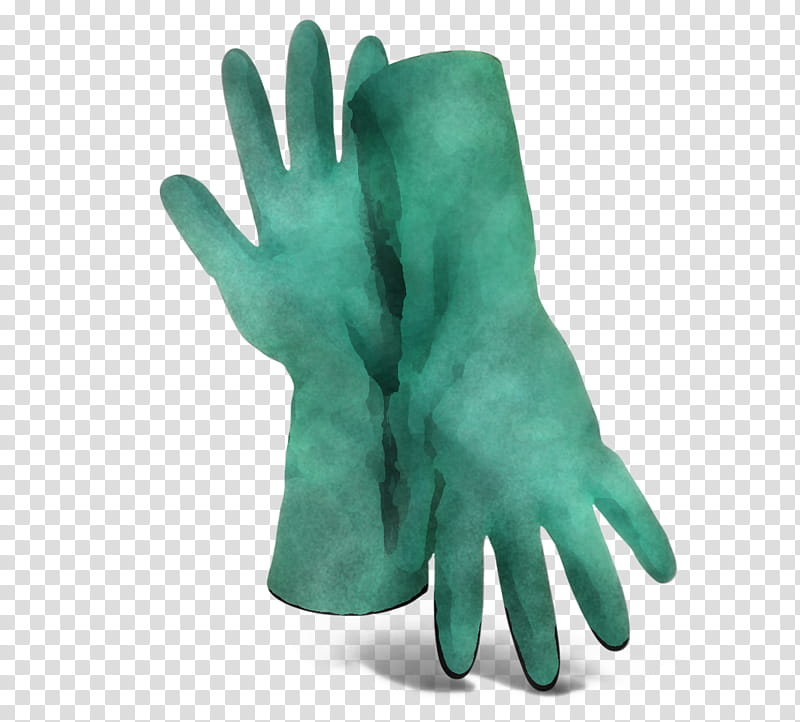 safety glove glove green personal protective equipment hand, Turquoise, Teal, Finger, Latex transparent background PNG clipart