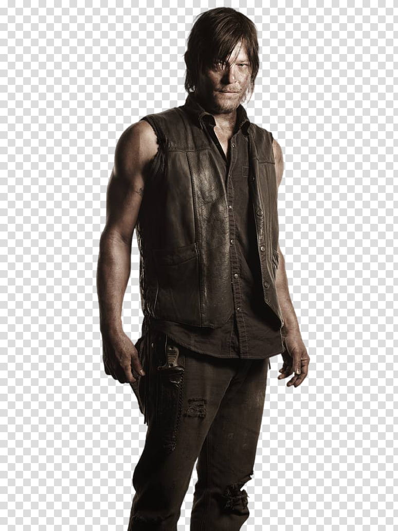 Daryl Dixon , Walking Dead cast transparent background PNG clipart