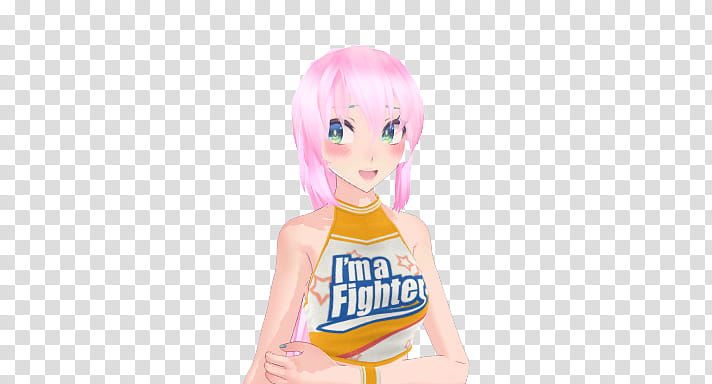 Fluttershy Cheerleader (DL), pink-haired female D cartoon character transparent background PNG clipart