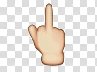 ANOTHER EMOJI, middle finger transparent background PNG clipart